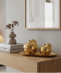 ZEYVE CERAMIC 2-PIECE APPLE SET TRAY 23x10x9cm